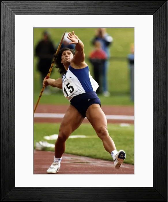 Framed Print : Fatima Whitbread British athlete circa 1988 Framed Print : Fatima Whitbread British athlete circa 1988