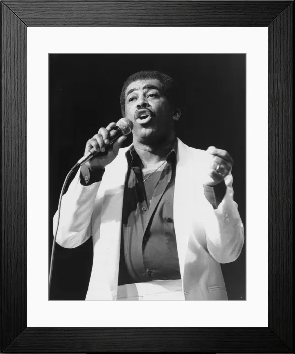Framed Print : Singer Ben E King live on stage at London Palladium march 1987 Framed Print : Singer Ben E King live on stage at London Palladium march 1987