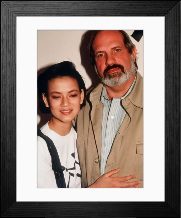 Framed Print : Brian De Palma film director with Thuy Thy Le September 1989 Framed Print : Brian De Palma film director with Thuy Thy Le September 1989