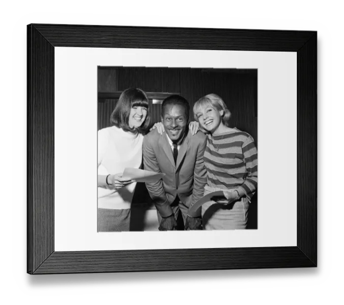 Framed Print : Chuck Berry on Ready Steady Go television programme 1964