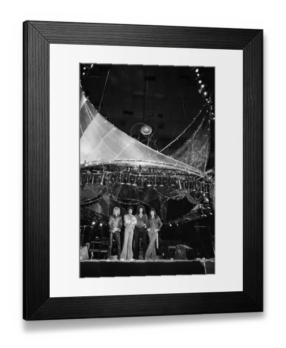 Framed Print : Queen Rock Group members left to right: Roger Taylor, Freddie Mercury, Brian May