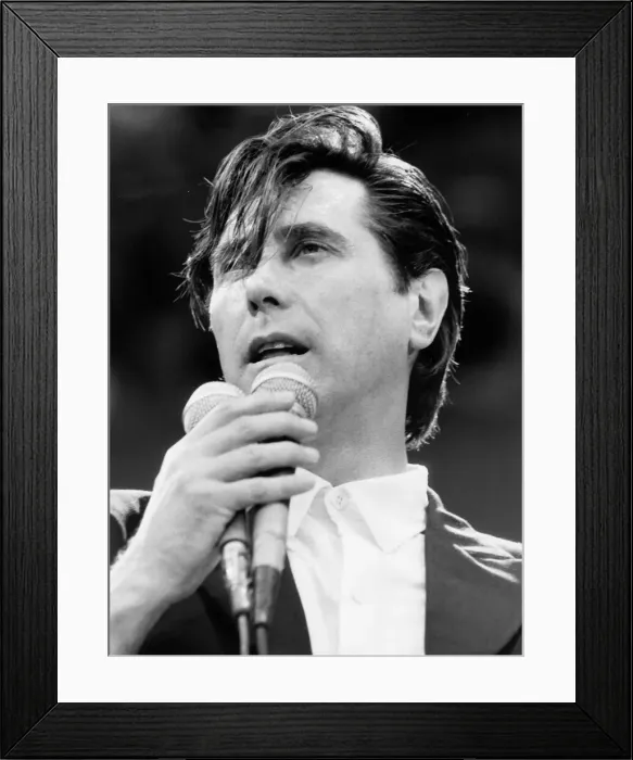 Framed Print : Bryan Ferry pop singer at Live Aid Concert Wembley 1985 Framed Print : Bryan Ferry pop singer at Live Aid Concert Wembley 1985