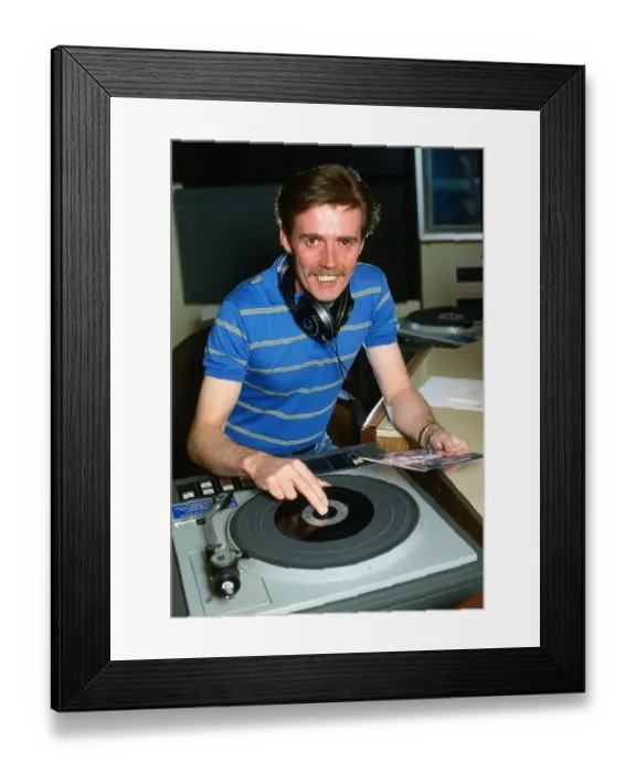 Framed Print : Tom Ferrie DJ disc jockey circa 1982 Framed Print : Tom Ferrie DJ disc jockey circa 1982