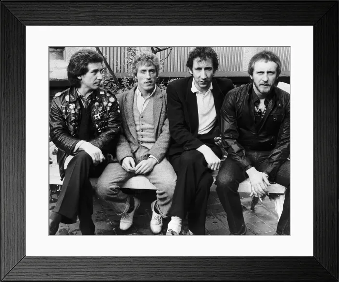 Framed Print : The Who Pop Group from left Kenny Jones Roger Daltrey Peter Townshend John Entwistle Framed Print : The Who Pop Group from left Kenny Jones Roger Daltrey Peter Townshend John Entwistle