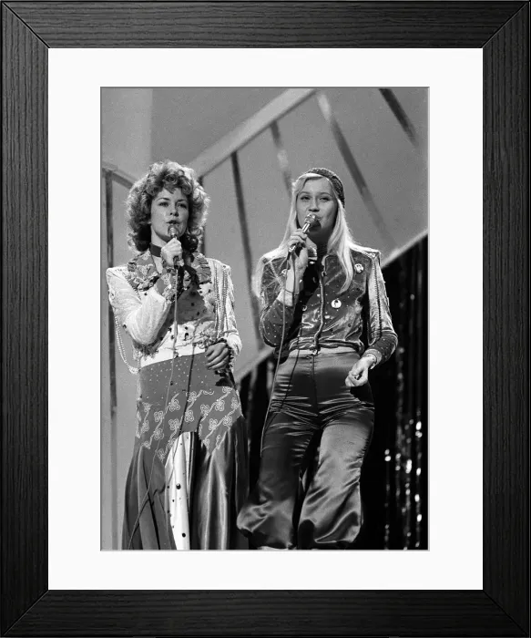 Framed Print : The Eurovision Song Contest April 1974 Abba the 1970s Swedish pop group consisting