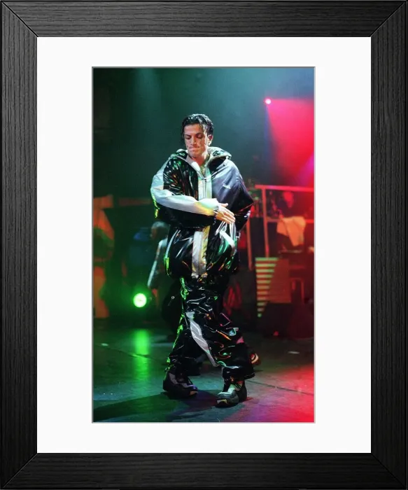Framed Print : Pop star Peter Andre on stage at Concert Hall in Glasgow circa 1997 Framed Print : Pop star Peter Andre on stage at Concert Hall in Glasgow circa 1997