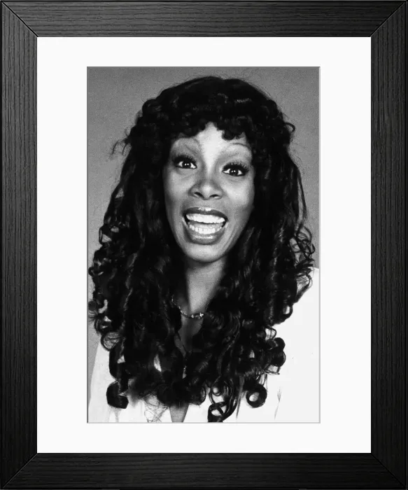 Framed Print : Donna Summer, in the UK to promote her controversial new record