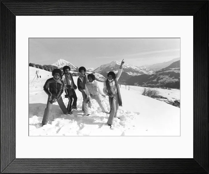 Framed Print : The Jackson 5 February 1979 Performing in Switzerland on the slopes Framed Print : The Jackson 5 February 1979 Performing in Switzerland on the slopes