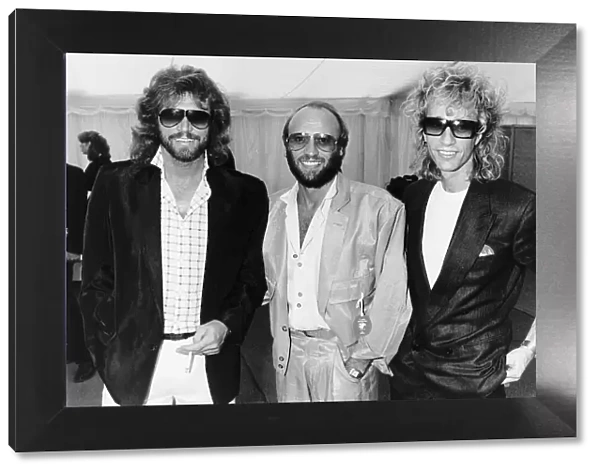 The Bee Gees pop group 1986 Barry Gibb Maurice Gibb Robin Gibb