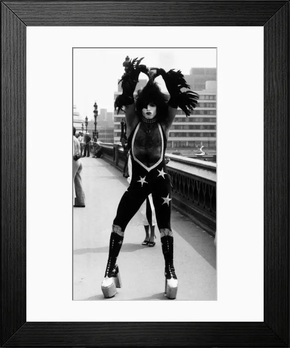 Framed Print : Kiss, American rock band arrived in the UK today, the four man group landed at Heathrow Framed Print : Kiss, American rock band arrived in the UK today, the four man group landed at Heathrow
