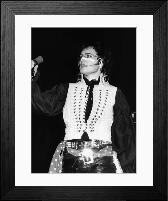 Framed Print : Adam Ant British pop singer on stage 1981 Framed Print : Adam Ant British pop singer on stage 1981
