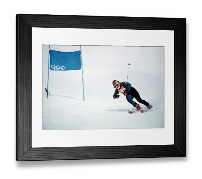 Framed Print : Sapporo Winter Olympics Feb 1972 mens skiing Downhill M. T Nadig Framed Print : Sapporo Winter Olympics Feb 1972 mens skiing Downhill M. T Nadig