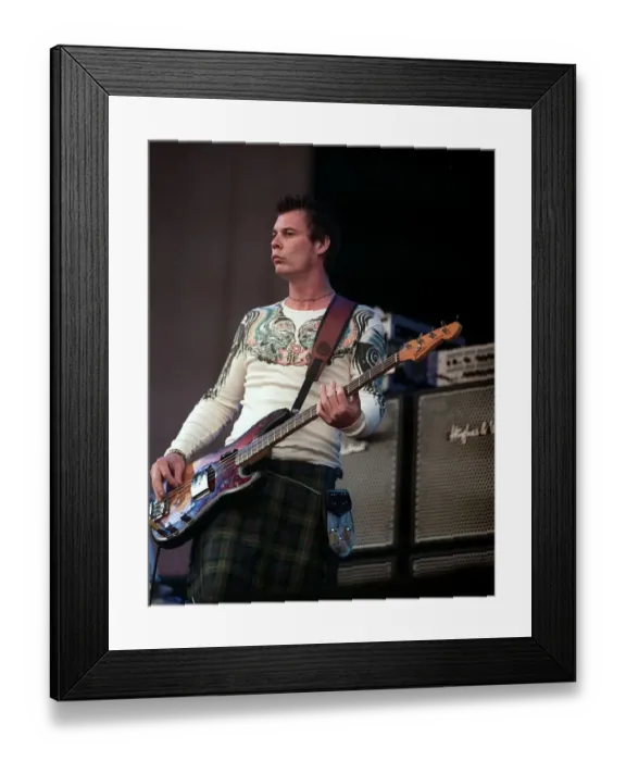 Framed Print : Guitarist from the Stereophinics performing on stage at T in the Park July 1999 wearing a Framed Print : Guitarist from the Stereophinics performing on stage at T in the Park July 1999 wearing a