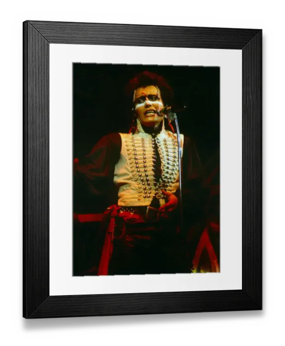Framed Print : Adam Ant singing live on stage January 1982