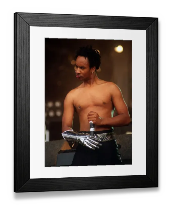 Framed Print : MC Maxim of The Prodigy on stage July 1996 Framed Print : MC Maxim of The Prodigy on stage July 1996
