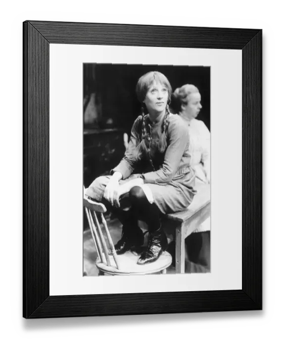 Framed Print : Actress Polly James April 1969 on stage at the New Theatre where she is