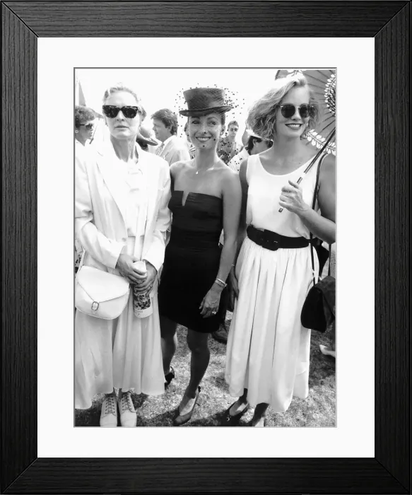 Framed Print : Glenn Close Actress with other Actresses Jane Seymour and Cybill Shepherd at a