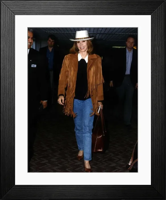 Framed Print : Stefanie Powers, American actress who has arrived from Los Angeles Framed Print : Stefanie Powers, American actress who has arrived from Los Angeles