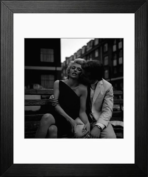 Framed Print : Terry ONeil May 1963 Photographer with girlfriend fiance Vera Day Actress after
