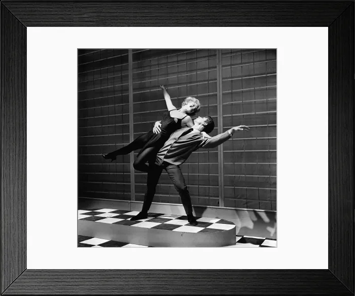 Framed Print : Moira Lister actress with ballet dancer John Daul Oct 1962 in a number Framed Print : Moira Lister actress with ballet dancer John Daul Oct 1962 in a number