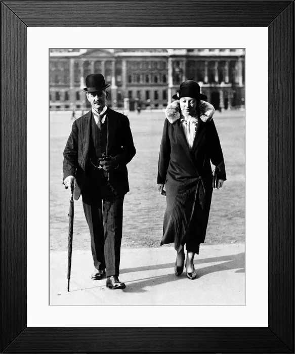 Framed Print : Neville Chamberlain with wife at Buckingham Framed Print : Neville Chamberlain with wife at Buckingham