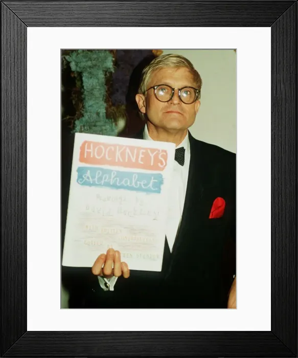Framed Print : David Hockney British artist with gallery programme 1991
