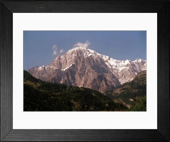 Framed Print : Monte Bianco from the Italian side of the Mont Blanc Tunnel on the France Italy Border in Framed Print : Monte Bianco from the Italian side of the Mont Blanc Tunnel on the France Italy Border in