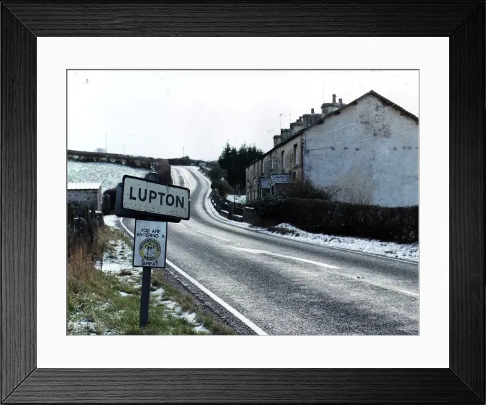 Framed Print : Sign for Lupton Cumbria where conman Michael Glen ran hotels calling himself Lord Lupton Framed Print : Sign for Lupton Cumbria where conman Michael Glen ran hotels calling himself Lord Lupton