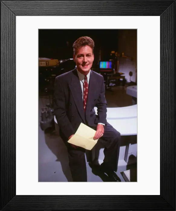 Framed Print : Jim White in studio ready for TV show September 1989