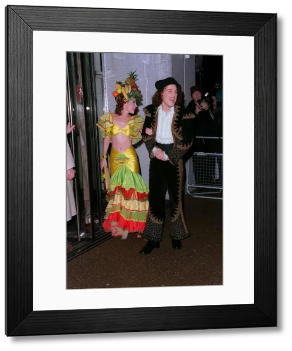 Framed Print : Alan Davis actor / comedian December 1998, with his girlfriend dressed as a matedor Framed Print : Alan Davis actor / comedian December 1998, with his girlfriend dressed as a matedor