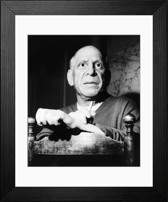 Framed Print : Pablo Picasso Painter The new statue of Pablo Picasso at Madam Tussaud. 1973 Framed Print : Pablo Picasso Painter The new statue of Pablo Picasso at Madam Tussaud. 1973