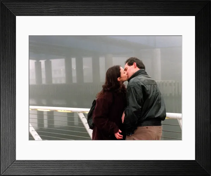 Framed Print : A scene from Canary Wharf the Live TV soap
