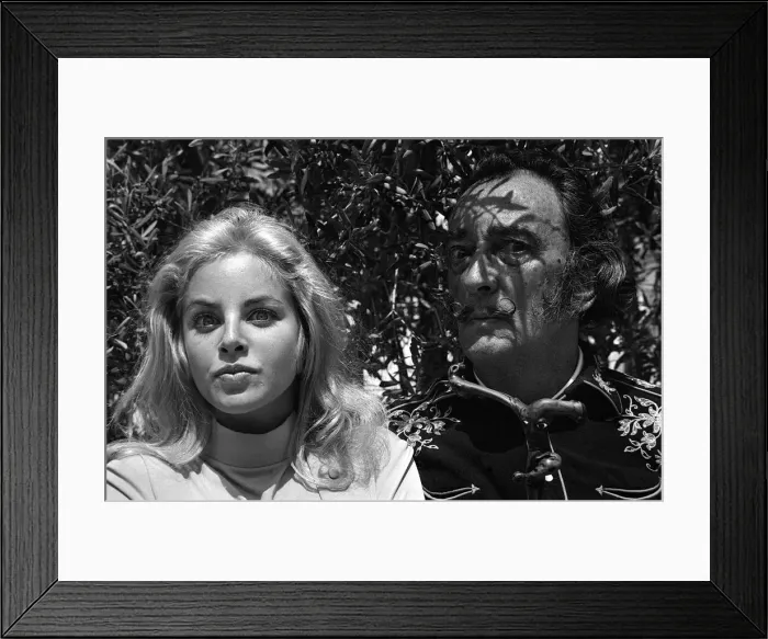 Framed Print : Salvador Dali - artist - painter - 1968, on film location in Spain