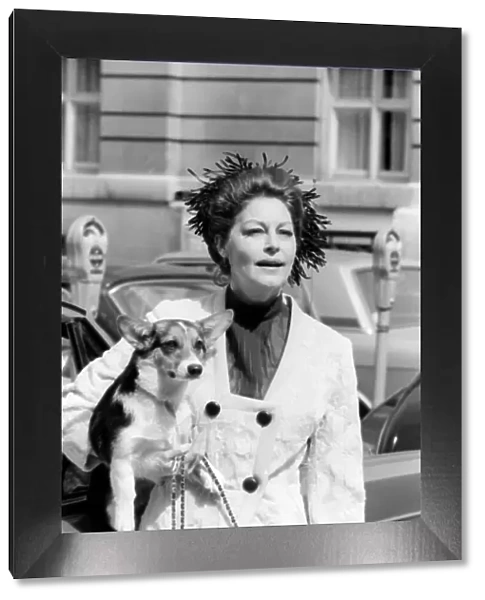 Ava Gardner August 1969 With her Corgi dog in London A©Daily Mirror