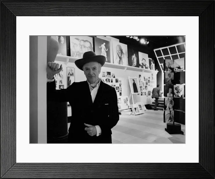Framed Print : Cecil Beaton, photographer and artist, at his exhibition October 1968