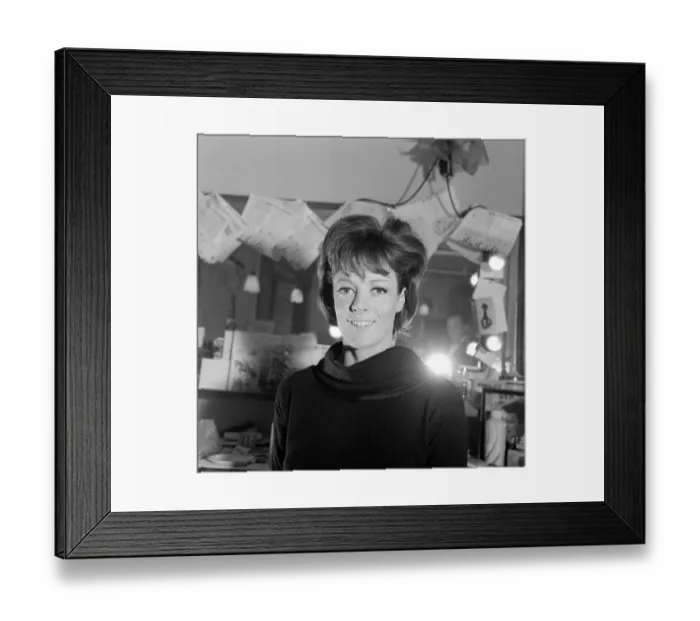 Framed Print : Actress Maggie Smith in her dressing room April 1963