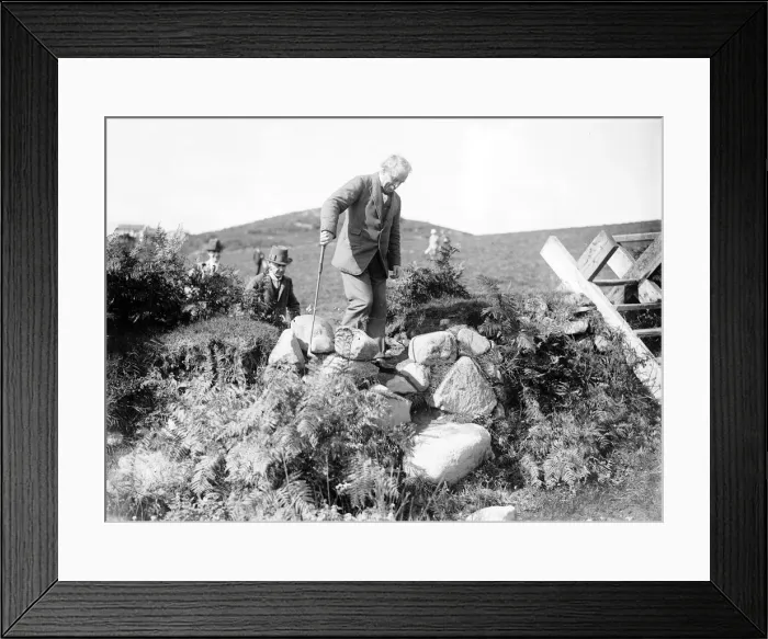 Framed Print : Mr David Lloyd George MP leader of the Liberal party on holiday in Wales Framed Print : Mr David Lloyd George MP leader of the Liberal party on holiday in Wales