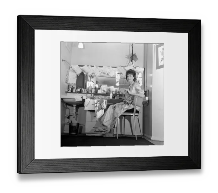 Framed Print : Actress Maggie Smith in her dressing room April 1963 Framed Print : Actress Maggie Smith in her dressing room April 1963