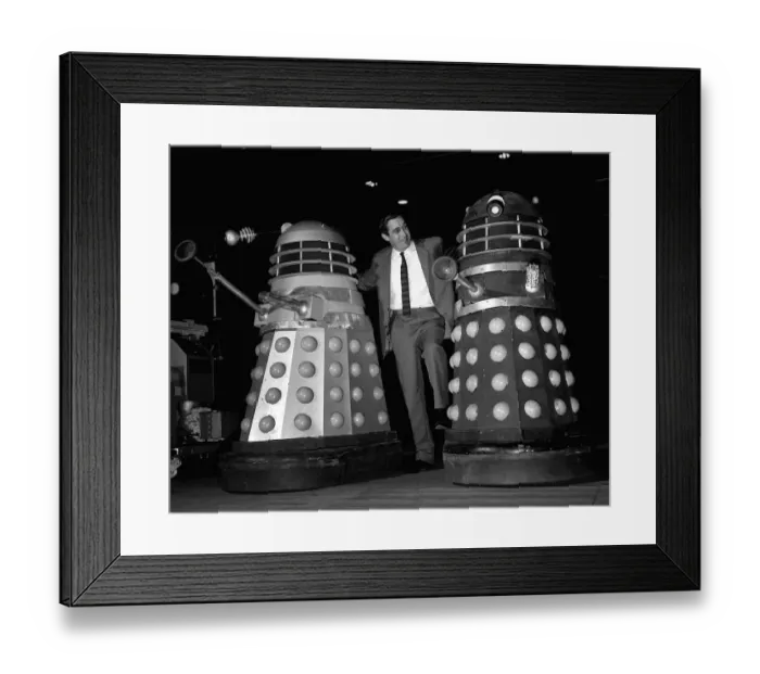 Framed Print : Terry Nation with Daleks December 1964 Terry Nation Writer director, Producer Framed Print : Terry Nation with Daleks December 1964 Terry Nation Writer director, Producer