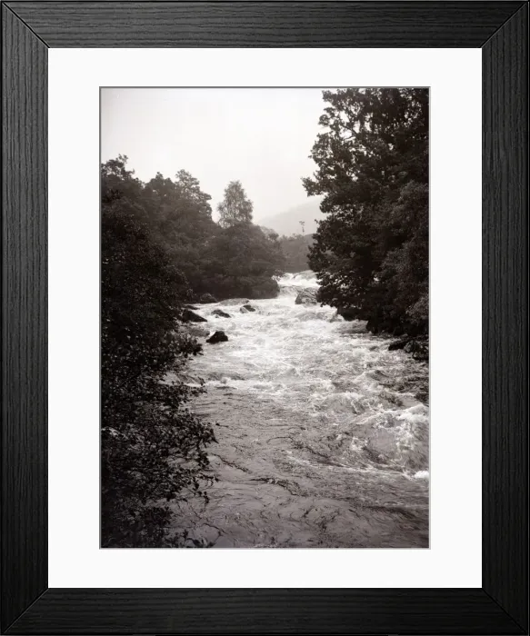 Framed Print : A highland river in full flow, after the snow has melted from the high mountains Framed Print : A highland river in full flow, after the snow has melted from the high mountains