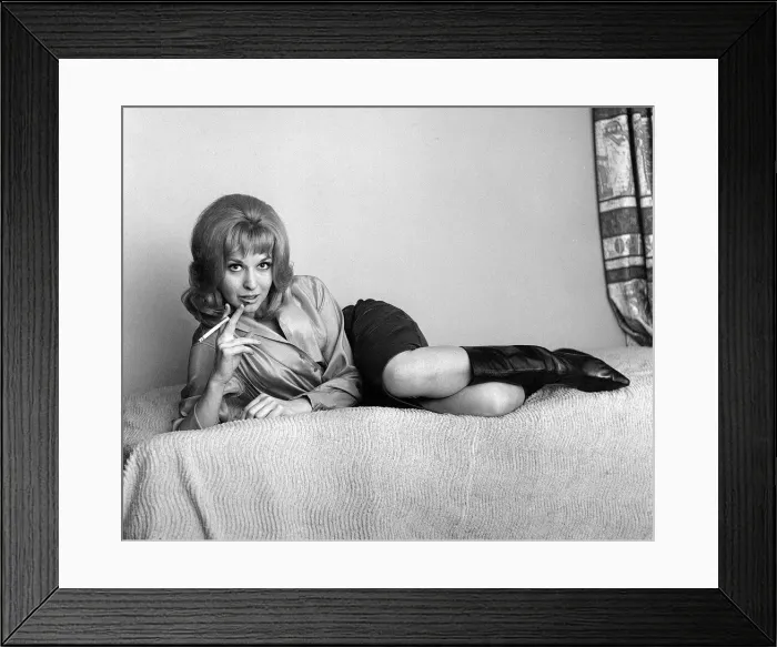 Framed Print : Nyree Dawn Porter actress Dec 1964 at her home in Shepherds Bush, London