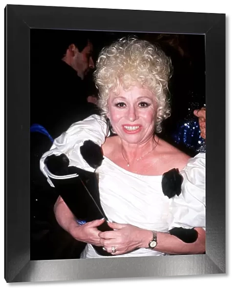 Barbara Windsor TV Film Actress at the Odeon Leicester Square in March 1989