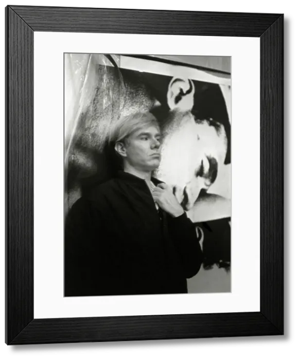 Framed Print : Andy Warhol, Film-maker & leader of the Pop Art Underground in his studio Framed Print : Andy Warhol, Film-maker & leader of the Pop Art Underground in his studio