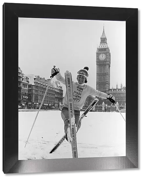 British Ski Champion Michael Payne in Parliament Square