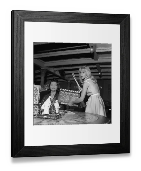 Framed Print : Actress Hayley Mills and Pola Negri November 1963 on the set of the film