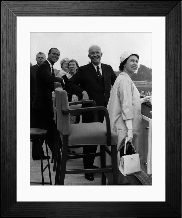 Framed Print : Queen Elizabeth II and Prince Philip with President and Mrs Eisenhower during their tour Framed Print : Queen Elizabeth II and Prince Philip with President and Mrs Eisenhower during their tour