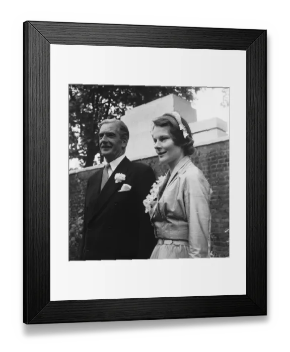 Framed Print : Anthony Eden and Clarissa Churchill on the day of their wedding