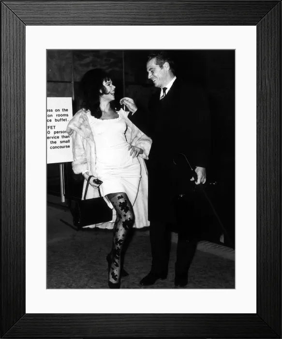 Framed Print : Laya Raki Actress, Jan 1966 and husband Ron Randell at London Airport Framed Print : Laya Raki Actress, Jan 1966 and husband Ron Randell at London Airport