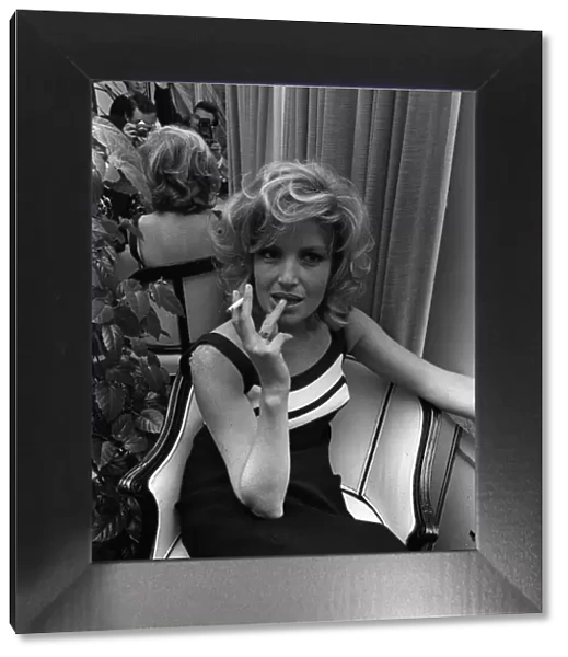 Italian film actress Monica Vitti at cocktail party at the Savoy hotel London 1965
