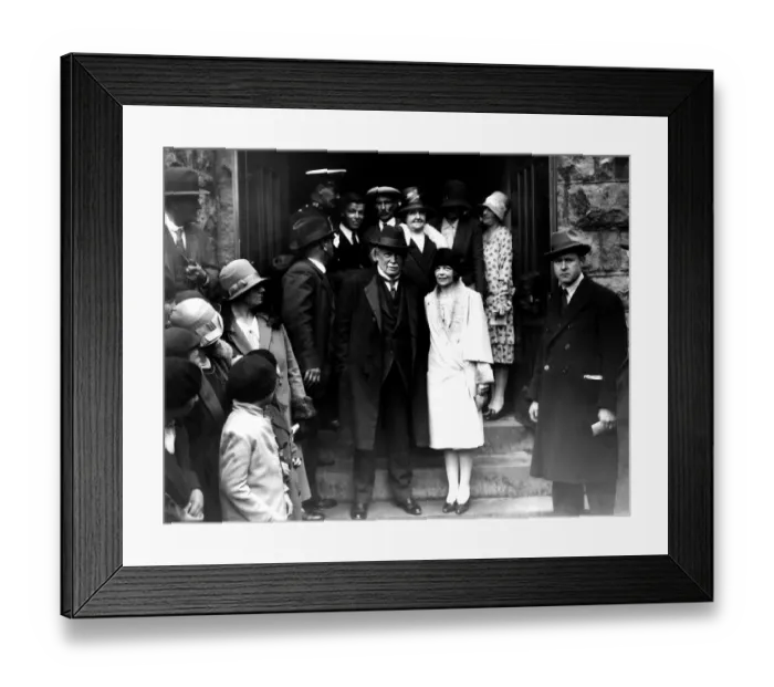 Framed Print : David Lloyd George ex British Prime Minister May 1929 seen here with Megan